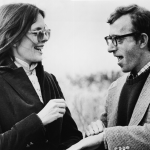 Diane Keaton and Woody Allen talk in still from the film 'Annie Hall,' written and directed by Allen, 1977. 