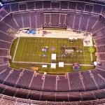 Aerial photo inside Metlife Stadium in Rutherford, NJ.