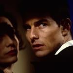 Actors Kristin Scott Thomas and Tom Cruise in the 1996 film 'Mission: Impossible.'