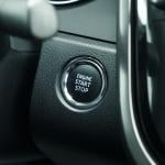 An engine start and stop button for a keyless car.