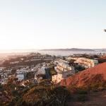 View of San Francisco coastline with ocean in the background.