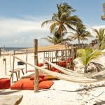 A relaxing spot in a private resort in Tulum, Mexico.