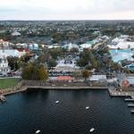 Aerial view of Lake Sumter in The Villages, Florida.