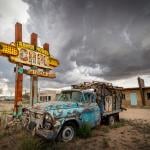 An abandoned Ranch House Cafe and old truck in Tucumcari, New Mexico.