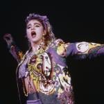 Madonna performing live in 1985.