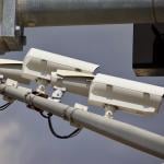 Photo of Automatic License Plate Readers mounted to capture information from vehicles.