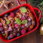 A casserole of a Holiday French Toast.