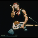 Bruce Springsteen on stage in Philadelphia, 1984.