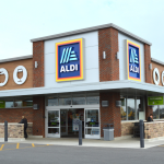 Exterior of Aldi grocery store in Ohio.