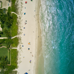 Aerial picture of Highland Beach, Florida on a sunny day