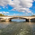 A view of one of the bridges over the river Seine in Paris, France.