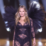 Kate Moss on the runway at the Victoria's Secret Fashion Show, October 2024. 