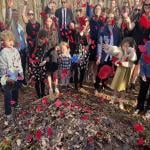 A conservation burial ceremony at Ramsay Creek Preserve.