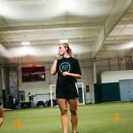 A youth soccer private coaching session.