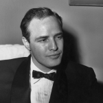 Portrait of American actor Marlon Brando in the 1950s.