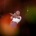 Post Malone performs at Rice-Eccles Stadium in Salt Lake City on Tuesday, April 29, 2025.