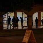 Voters wait in line at a polling station at the Guadalupe Mercado shopping mall in Guadalupe, Arizona.