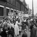A Civil Rights March led by Martin Luther King outside the 1960 Republican National Convention
