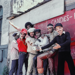 Rap group Grandmaster Flash and The Furious Five during a photo shoot for the cover of their album 'The Message',