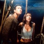 Freddie Prinze Jr. and Jennifer Love Hewitt look up in fear in a scene from the film “I Still Know What You Did Last Summer”