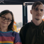 Kyle Gallner and Emily Skeggs in "Dinner in America"