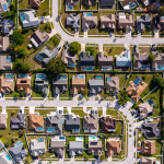Aerial view of Tampa suburbs.