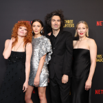 Natasha Lyonne, Elizabeth Olsen, Azazel Jacobs and Carrie Coon attend Netflix's "His Three Daughters" New York Screening.