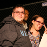 Transgender teen, Gavin Grimm, left, and Vanessa Ford, right, mother of a transgender child, join a protest outside White House in support of trans students on February 20, 2017 in Washington DC. Grimm is requesting to be allowed to use the boys' restroom at Gloucester High School. The U.S. Supreme Court has agreed to hear his case. 