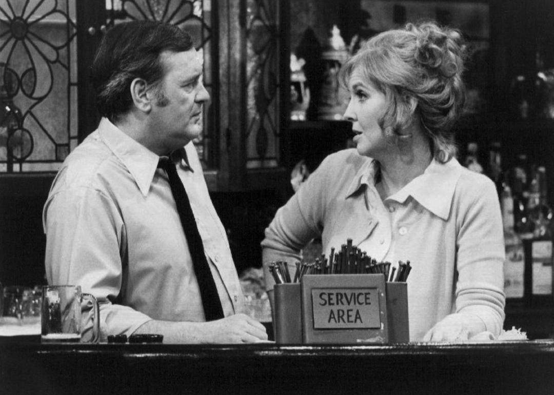 Eugene Roche and Anne Meara in a 1973 scene from "The Corner Bar"
