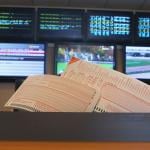 Betting slips in a sports betting office