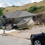 Home destroyed by a landslide.