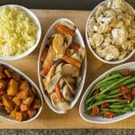 Bowls of meal side dishes.