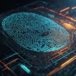 A digital fingerprint scan.