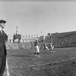 George Halas on the sidelines.