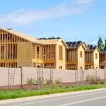 Single family homes under construction.