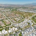 Aerial view of Irvine Great Park Village in Irvine, California.