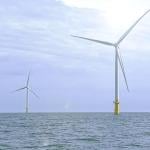 Wind turbines in federal ocean waters installed in 2020 as part of the Coastal Virginia Offshore Wind pilot project.