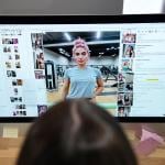  An employee works on the artificial intelligence-generated image of model Aitana Lopez at the headquarters of The Clueless company in Barcelona, on March 25, 2024.