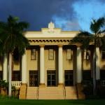 Facade of the Hawaii Hall in University of Hawaii, Manoa.