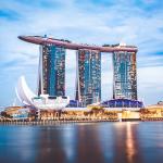 Skyline of Singapore's Marina Bay Sands.