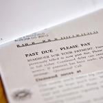 Letter showing payment reminder for a bill.