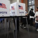 Residents vote in early voting at a park building in Detroit, MI in October of 2024.