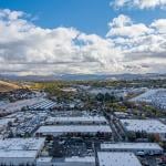 Aerial view of an industrial area in the west of Reno, Nevada.