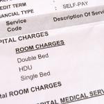 An itemized hospital bill.