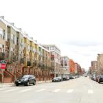 Quiet streets in the RiNo District surrounded by modern apartments and condominiums in the River North Arts District, Denver, Colorado