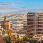 Skyline of downtown San Jose in California.