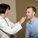 Actor James Van Der Beek gets vaccinated with a needle-free, nasal-spray vaccine called FluMist.