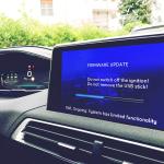 Firmware update on a car.