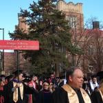 Graduation day and commencement ceremony at the University of Colorado, Boulder campus.