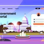 A sample illustration of a government portal website's landing page.